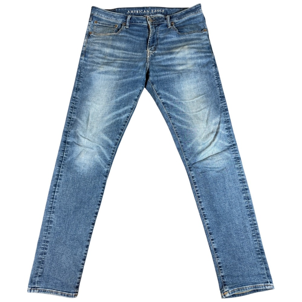 American Eagle Outfitters Athletic Jeans Mens 34x36 (37x34) Blue Denim Casual
